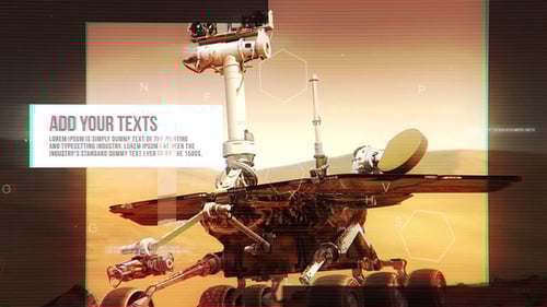 Dynamic Glitch Presentation with Futuristic HUD Elements