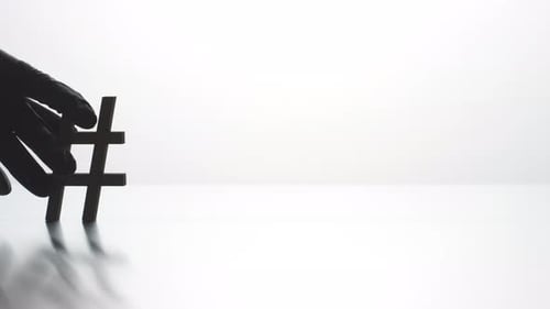 Letters Spelling Hashtag BLM
