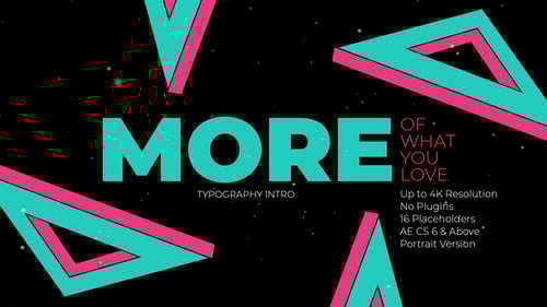 Modern Kinetic Typography Intro with Geometric Patterns