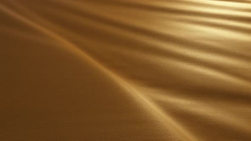 Abstract Golden Waves Fluid Motion Background