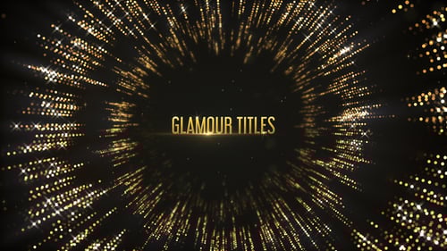 Glamorous Gold Particle Text Reveal Opener
