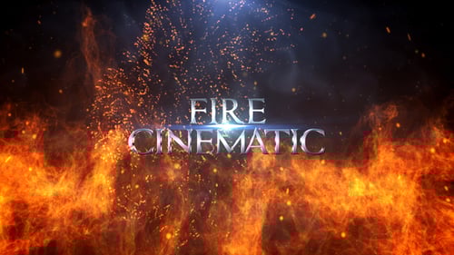 Epic Cinematic Fire Titles with Fiery Particle Bursts