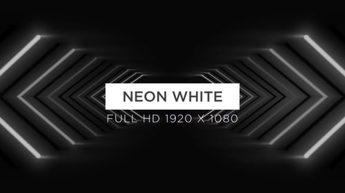 Dynamic White Glowing Geometric Lines Background Loop