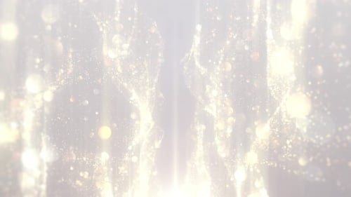Golden Glitter Particle Shimmering Light Loop Background