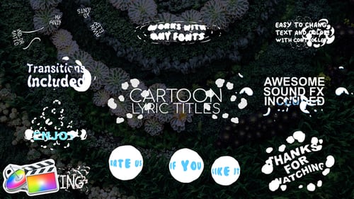 Animated Fluid Cartoon Text Titles and Hand-Drawn Transition Effects