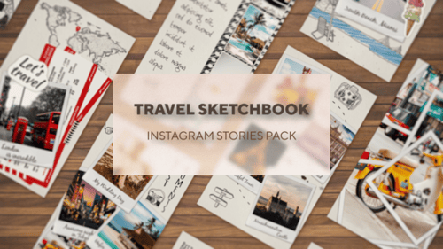 Traveler's Sketchbook - Paquete de historias de Instagram