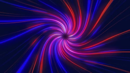 Abstract Neon Light Speed Tunnel Vortex Loop Background