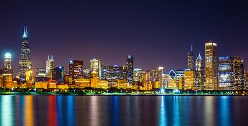 Chicago Night Skyline
