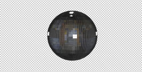 Rotating Disco Ball Animation with Dynamic Light Rays and Blue Glow