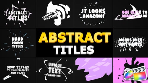 Hand-Drawn Abstract Cartoon Titles and Liquid Text Animations
