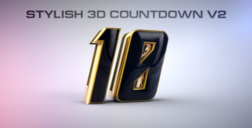 Stilvoller 3D Countdown v2