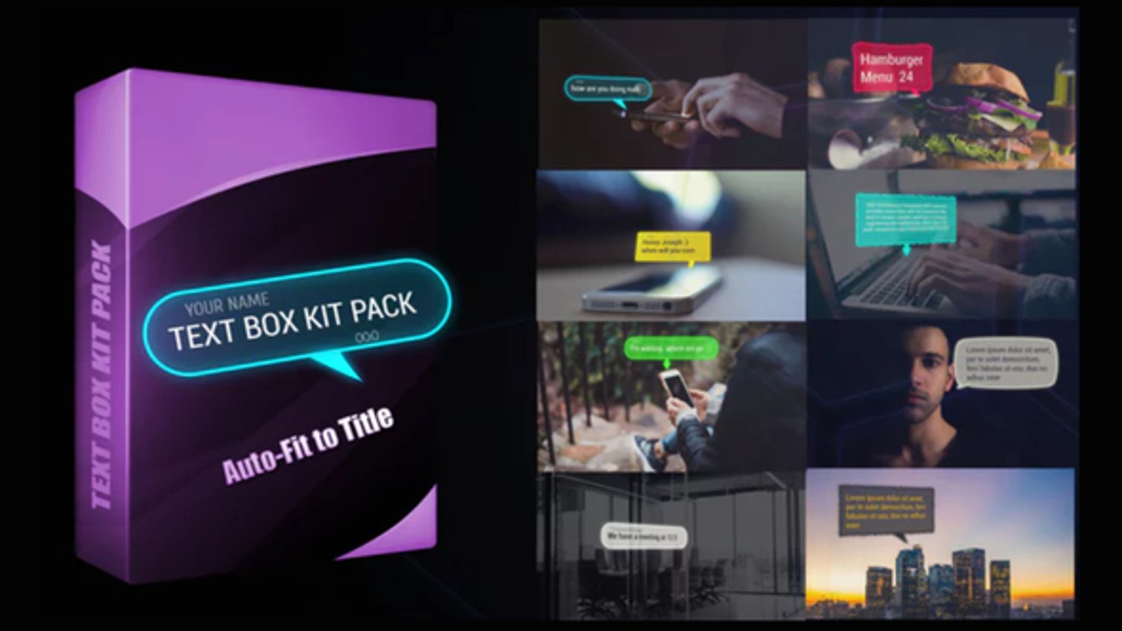 Text Message Box Kit Pack, Elements ft. box text & message box - Envato