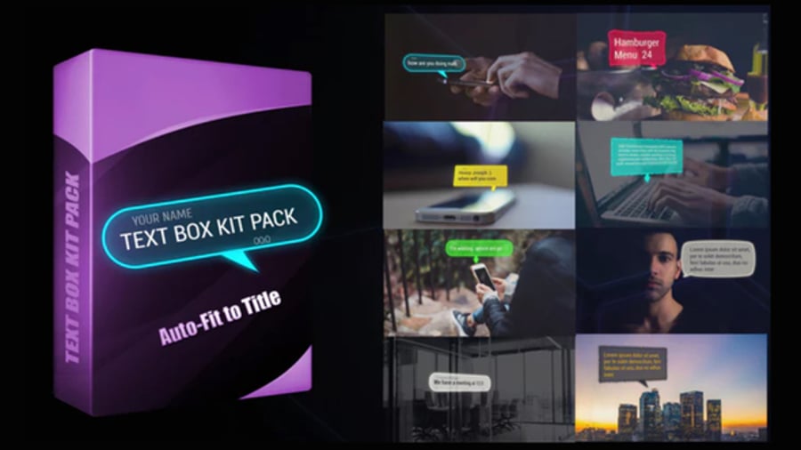 Text Message Box Kit Pack, Elements ft. box text & message box - Envato
