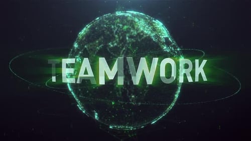 Digitales Netzwerk Earth Hud Teamwork