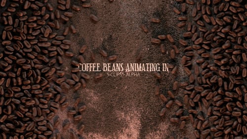 Falling Coffee Beans Realistic Background Transition