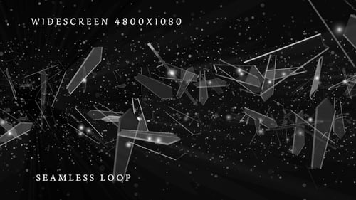 Abstract Glass Shard Widescreen Particle Motion Loop