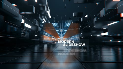 Dynamic Futuristic Digital Geometric Slideshow