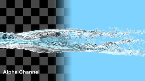Dynamic Fluid Water Stream Element