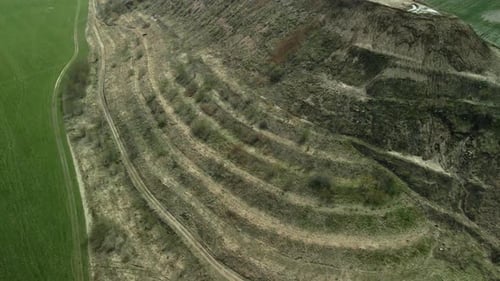 Farmland Next to Terraced Hill