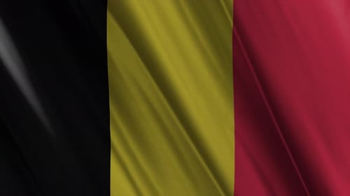 Realistic Waving Belgian Flag Animation