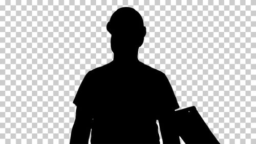 Trabajador de silueta pagado, Alpha Channel