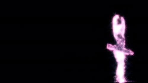 Pink Particle Ballerina Dance Abstract Motion Graphic