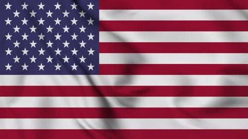 Waving United States Flag Seamless Loop Background