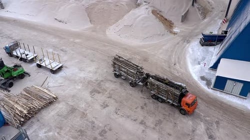 A Plant Producing Chipboard and MDF From Wood