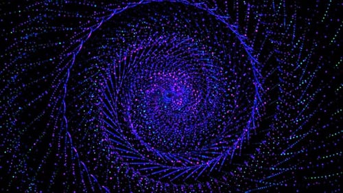 spiral blue pink Particle