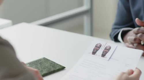 African American Visa Applicant Having Interview in Embassy