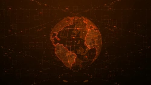 Futuristic Digital Earth Global Network Data Connections