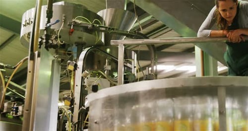 Arbeiterin untersucht in Fabrik
