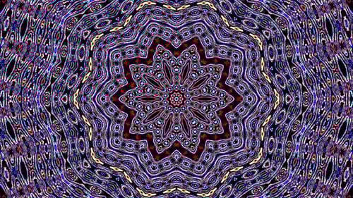 Vibrant Abstract Geometric Kaleidoscope Pattern Loop Background