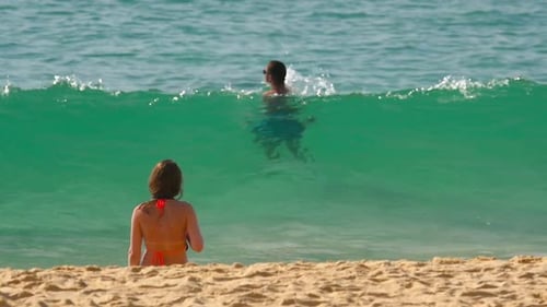 Azure Waves Rolled on the Sand of Karon Beach