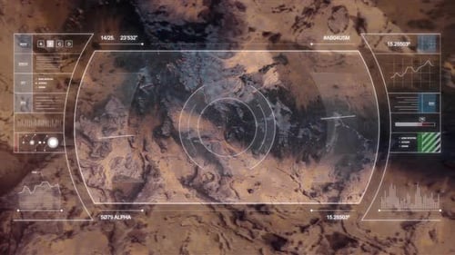 Mars-Drohnenflug - Mit HUD Overlay B ins Land kommen
