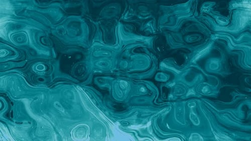 Abstrakter Hintergrund Cyan Farbe Wasser Marmor Flüssigkeitsanimation