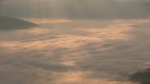 Sea of Clouds at Golden Hour Sunrise