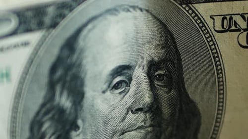 Benjamin Franklin Portrait on One Hundred Dollar Bill