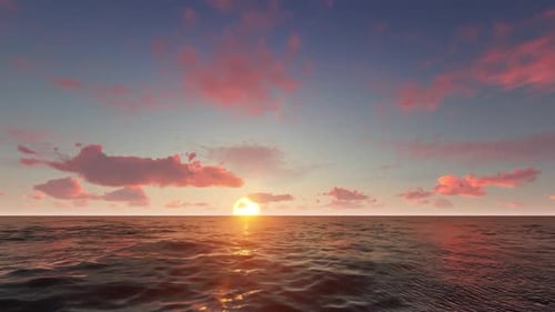Dramatic Ocean Sunset Time-lapse with Shifting Clouds