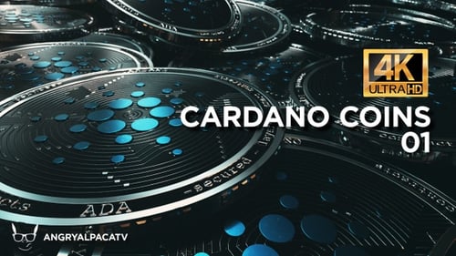 Falling Cardano Coins Background