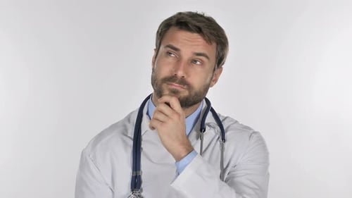 Doctor Thinking Deeply About Medical Advice