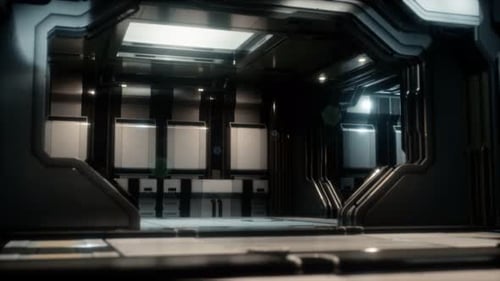 Sci-Fi Tunnel oder Raumschiff-Korridor