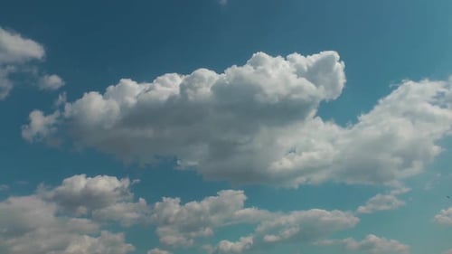 Softly Grey Clouds And Blue Sunny Sky