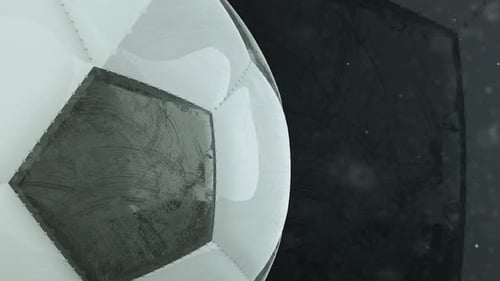 Dynamic Spinning Soccer Ball Animation with Textured Background