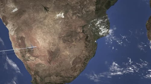 Commercial Airplane Flying To Maputo Mozambique