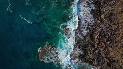 Top View of a Deserted Coast