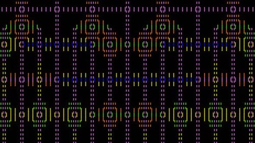 Floating Abstract Mosaic Of Pixels 02