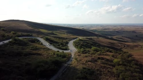 Mountain Road in Chechen Republic, North Caucasus, Russia