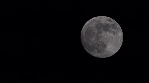 Close Up of the Full Moon in the Night