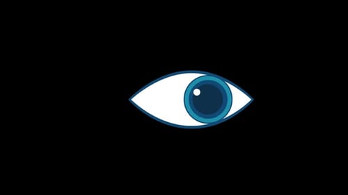Cartoon Eye Blink Transparent Background Animation